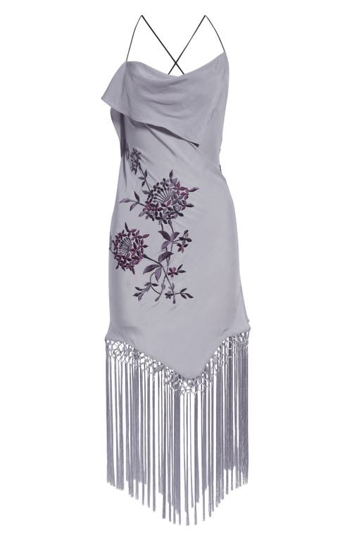 Conner Ives Demi Couture Piano Shawl Embroidered Silk Dress
