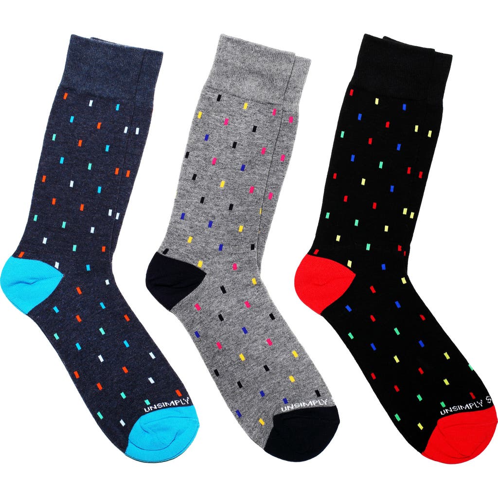 Unsimply Stitched Assorted 3-pack Of Crew Socks In Multi