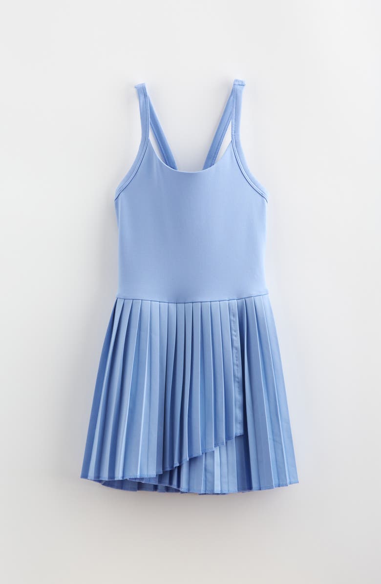 Zella Girl Kids
 Perfect Match Pleated Dress, Main, color, Blue Hydrangea