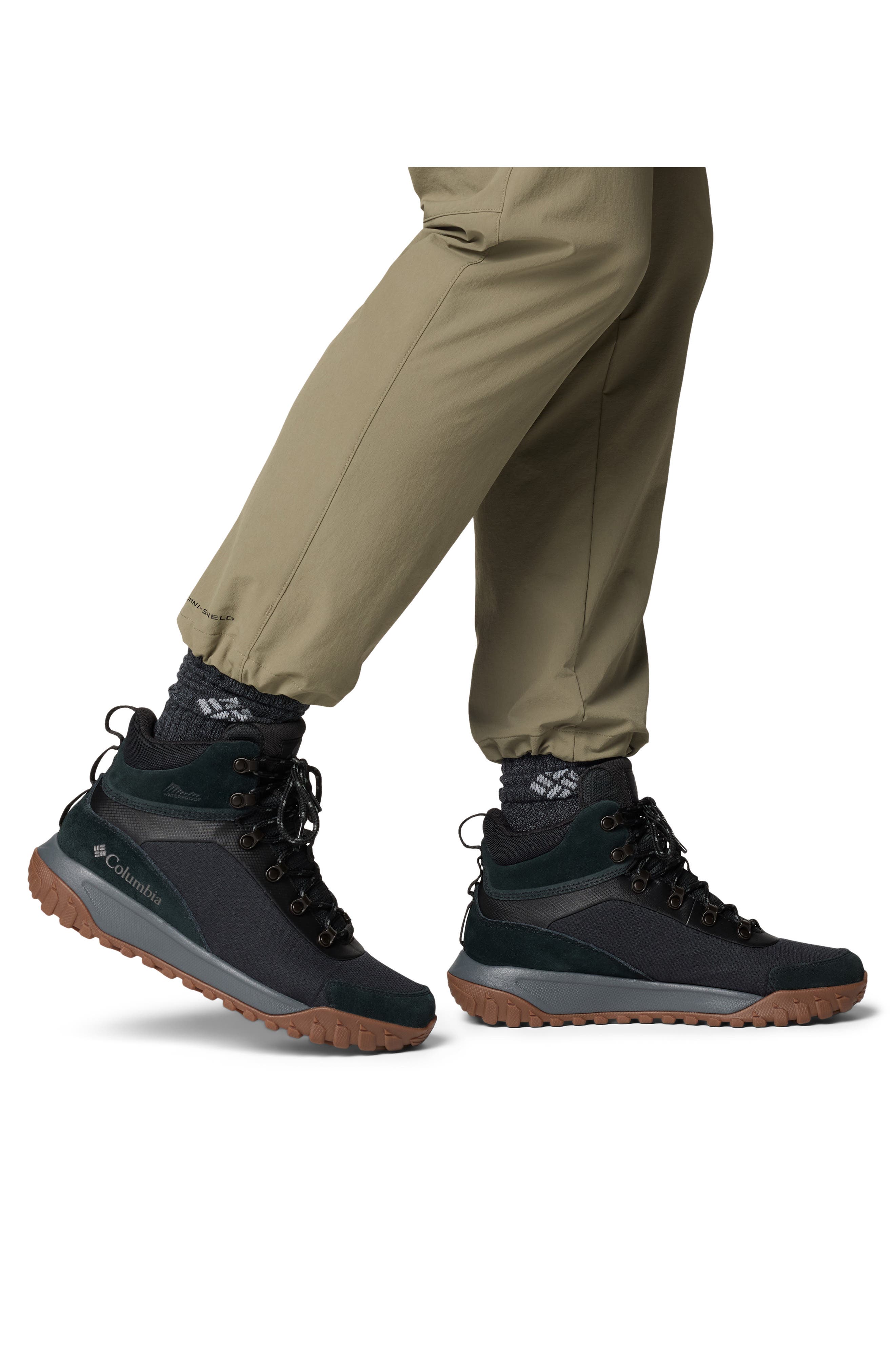 Columbia Burnsider<sup>™</sup> Waterproof Hiking Boot, Alternate, color, Black/ City Grey