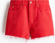 H&M Raw-edge Denim Shorts