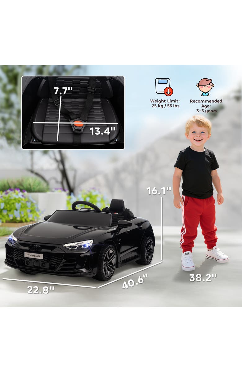 Aosom Kids Electric Car, 12V, Remote Control, Alternate, color, Black