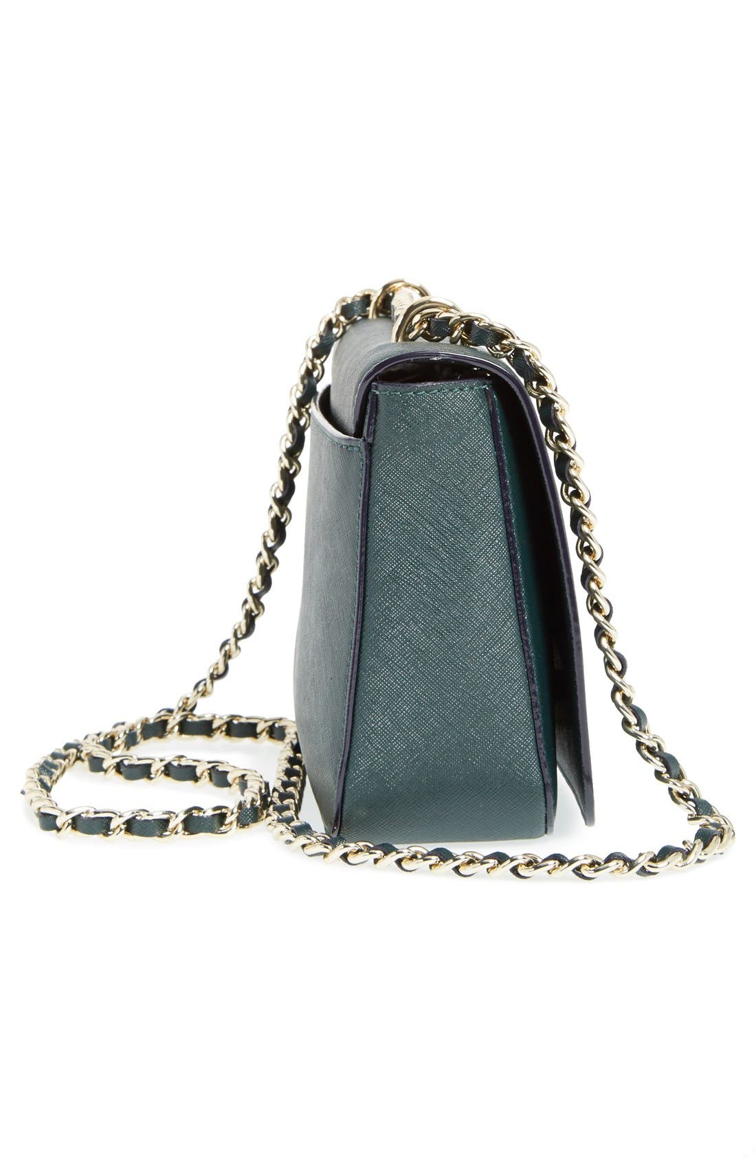 'Robinson' Saffiano Leather Shoulder Bag, Alternate, color, JITNEY GREEN