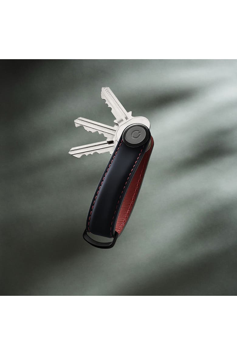 Matte Leather Key Organiser, Alternate, color, Ember