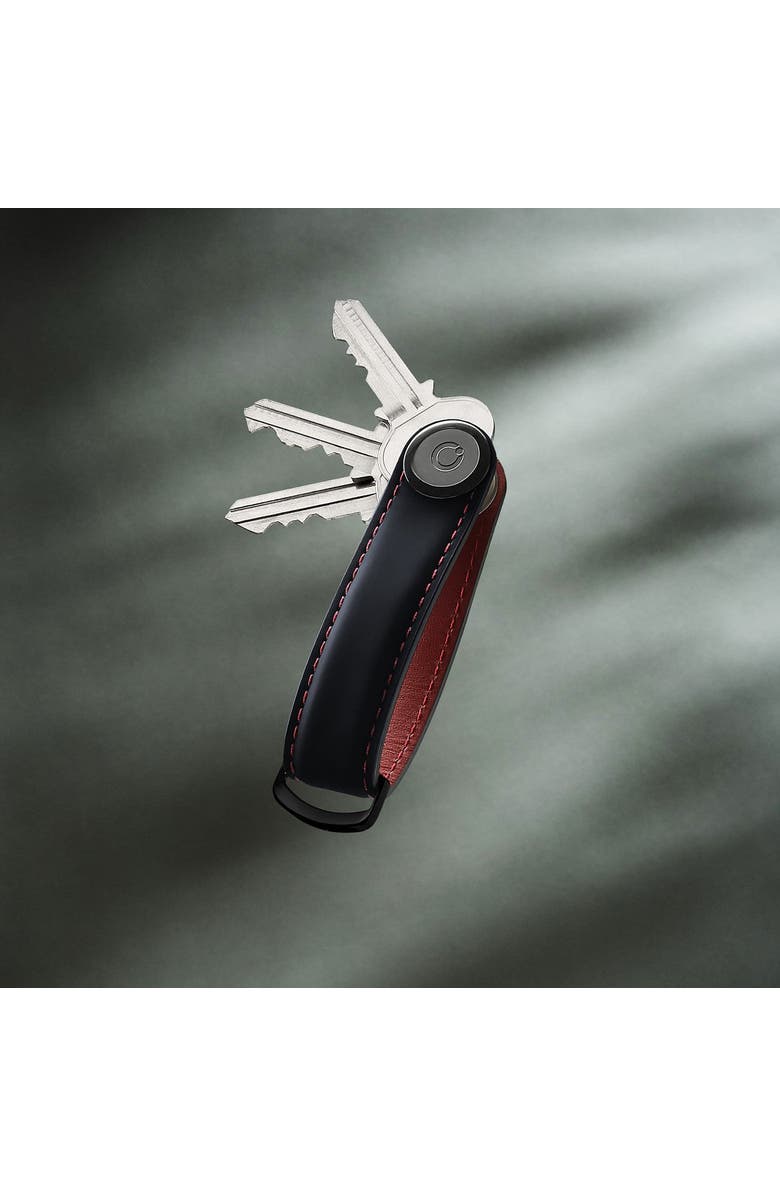 Orbitkey Matte Leather Key Organiser, Alternate, color, Ember