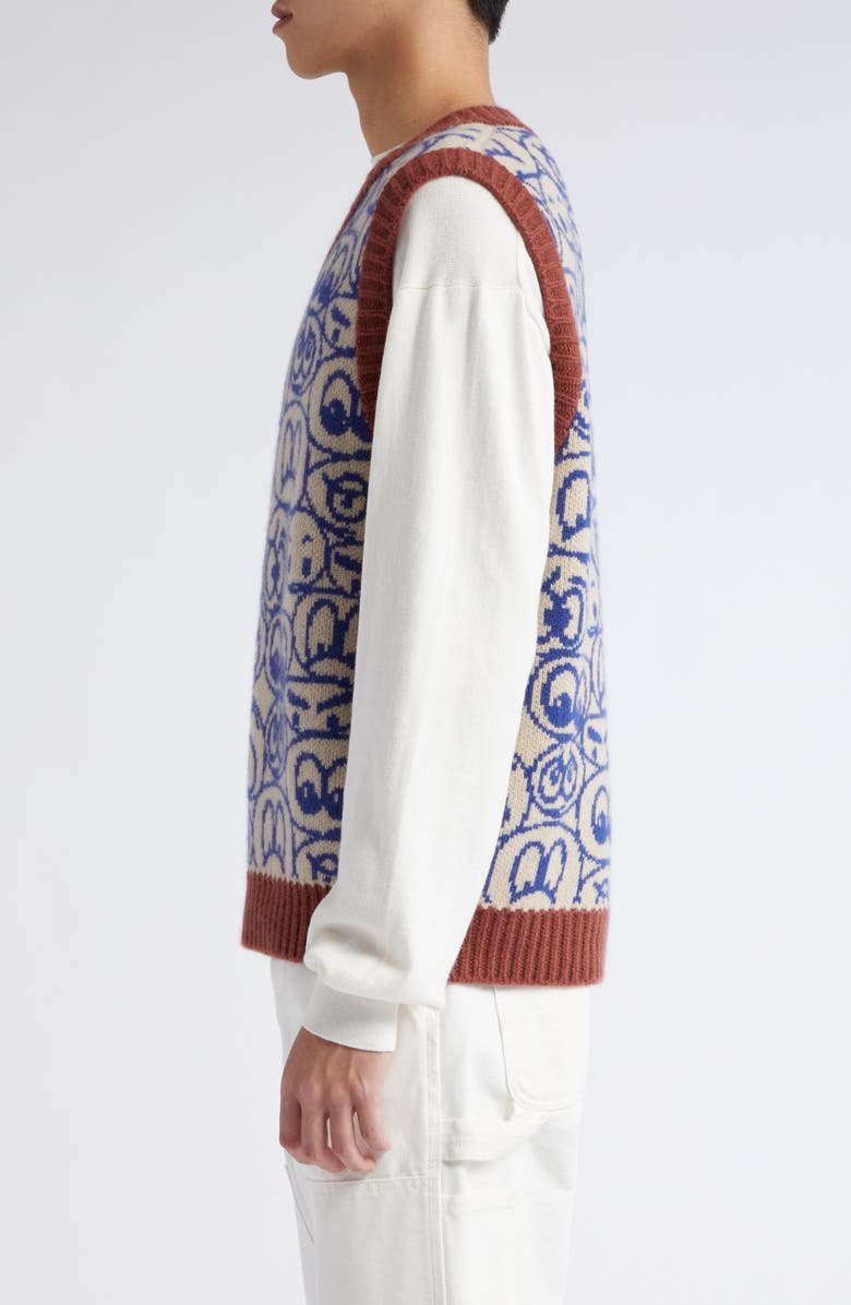 The Elder Statesman Expression V-Neck Cashmere Sweater Vest, Alternate, color, 