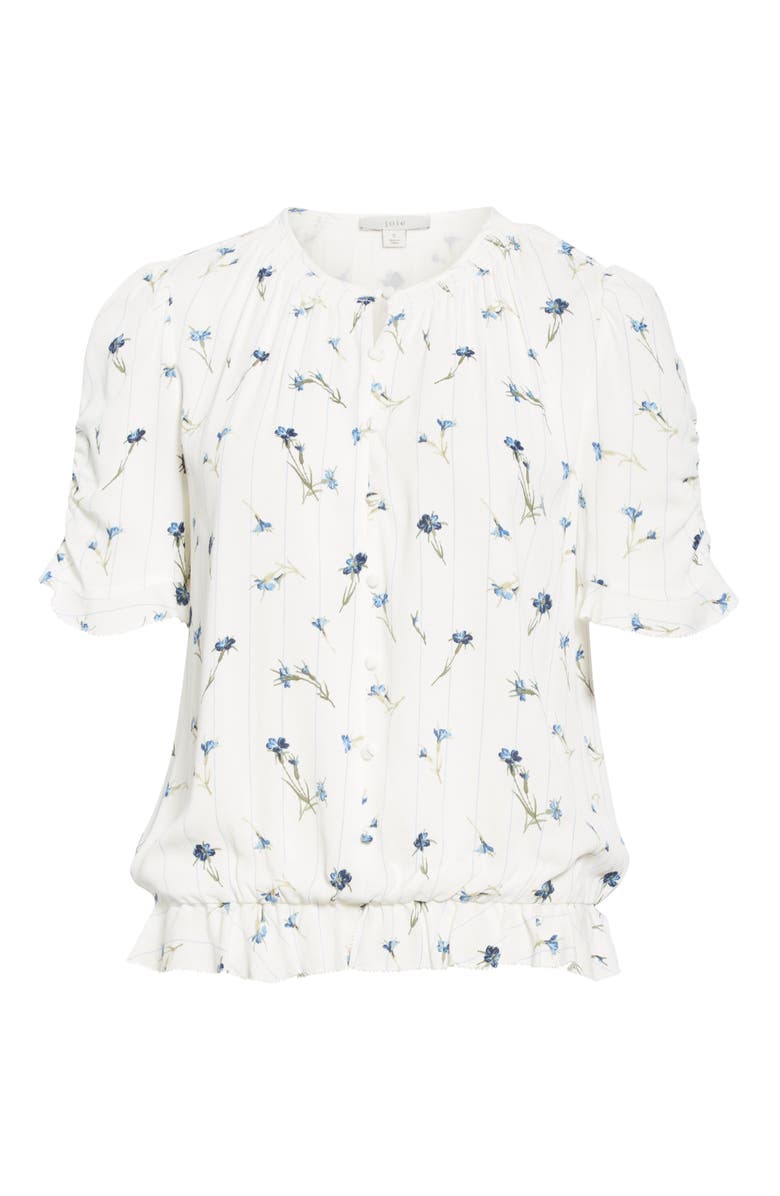 Joie Vonny Floral Ruched Sleeve Blouse, Alternate, color, 