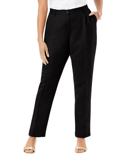 Linen Pleat-Front Pant