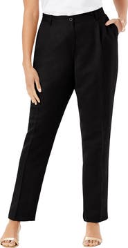 Jessica London Linen Pleat Front Pant