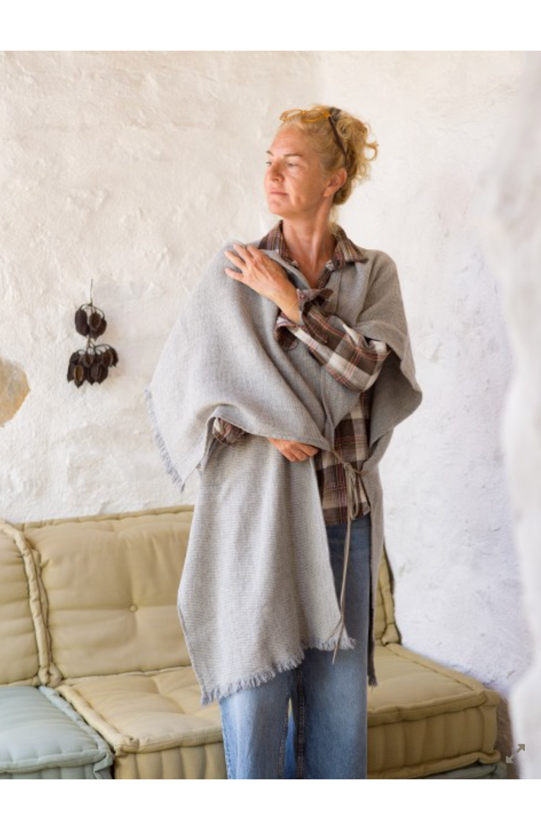loom.ist Wool Poncho, Alternate, color, Grey