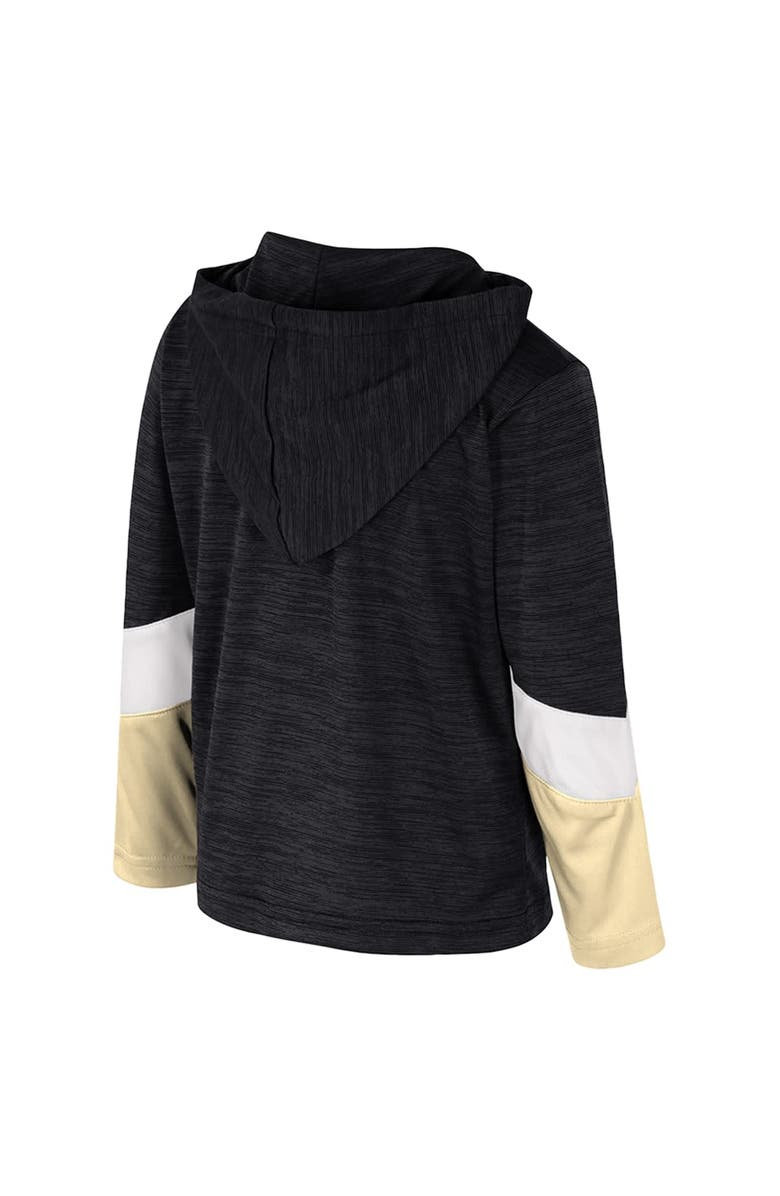 COLOSSEUM Toddler Colosseum Black Purdue Boilermakers Rylos Quarter-Zip Windshirt, Alternate, color, 