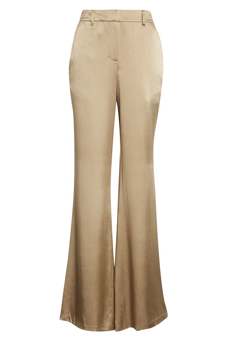 Vivienne Silk Flare Leg Pants, Alternate, color, SAFARI