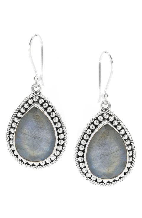 Labradorite Teardrop Earrings