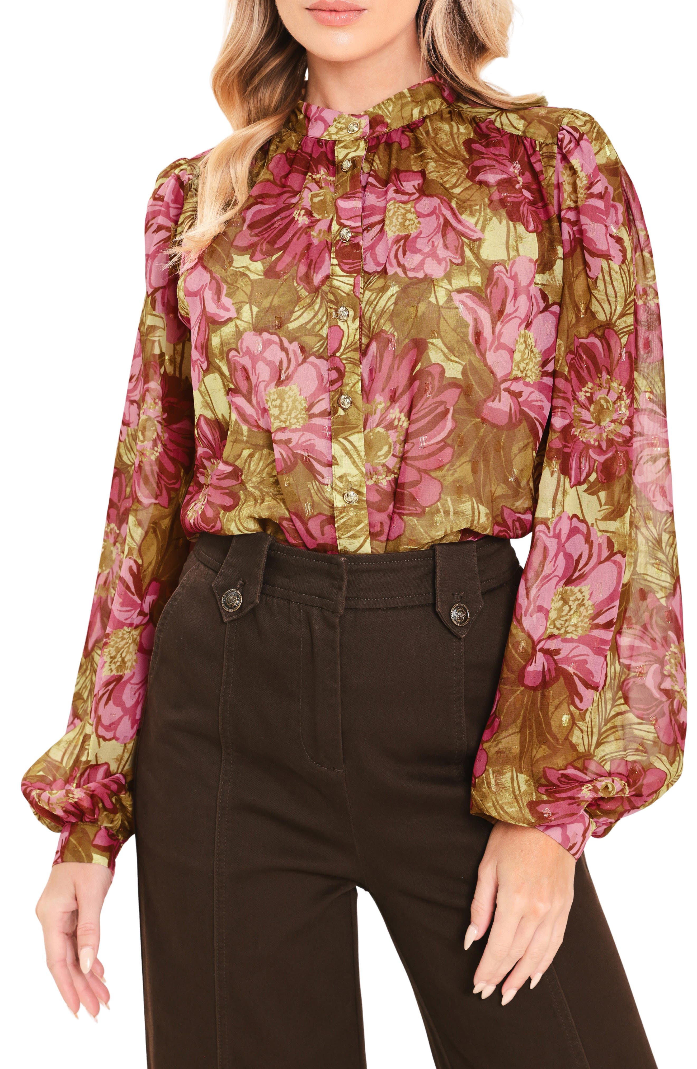 Floral Button-Up Top
