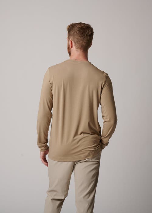 Leisure Lab Long Sleeve Everyday T-shirt In Dune