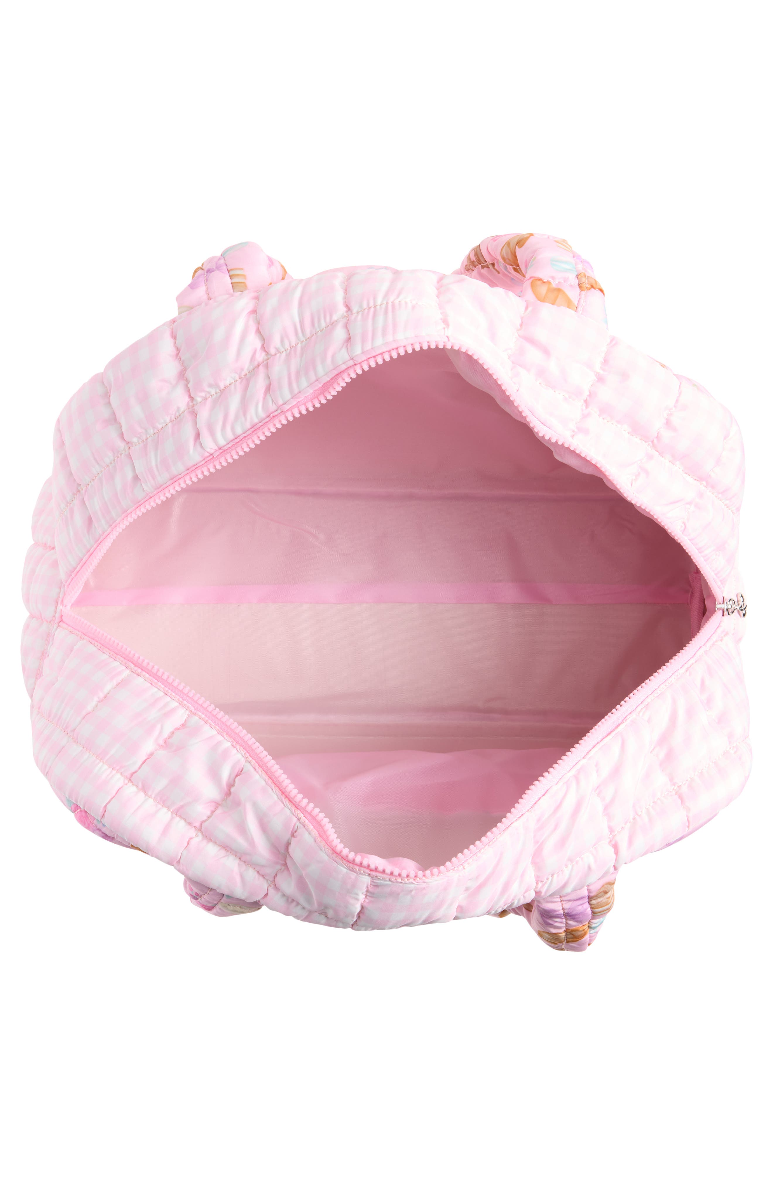 OMG Accessories Kids' Paris Quilted Duffle Bag, Alternate, color, Lollipop