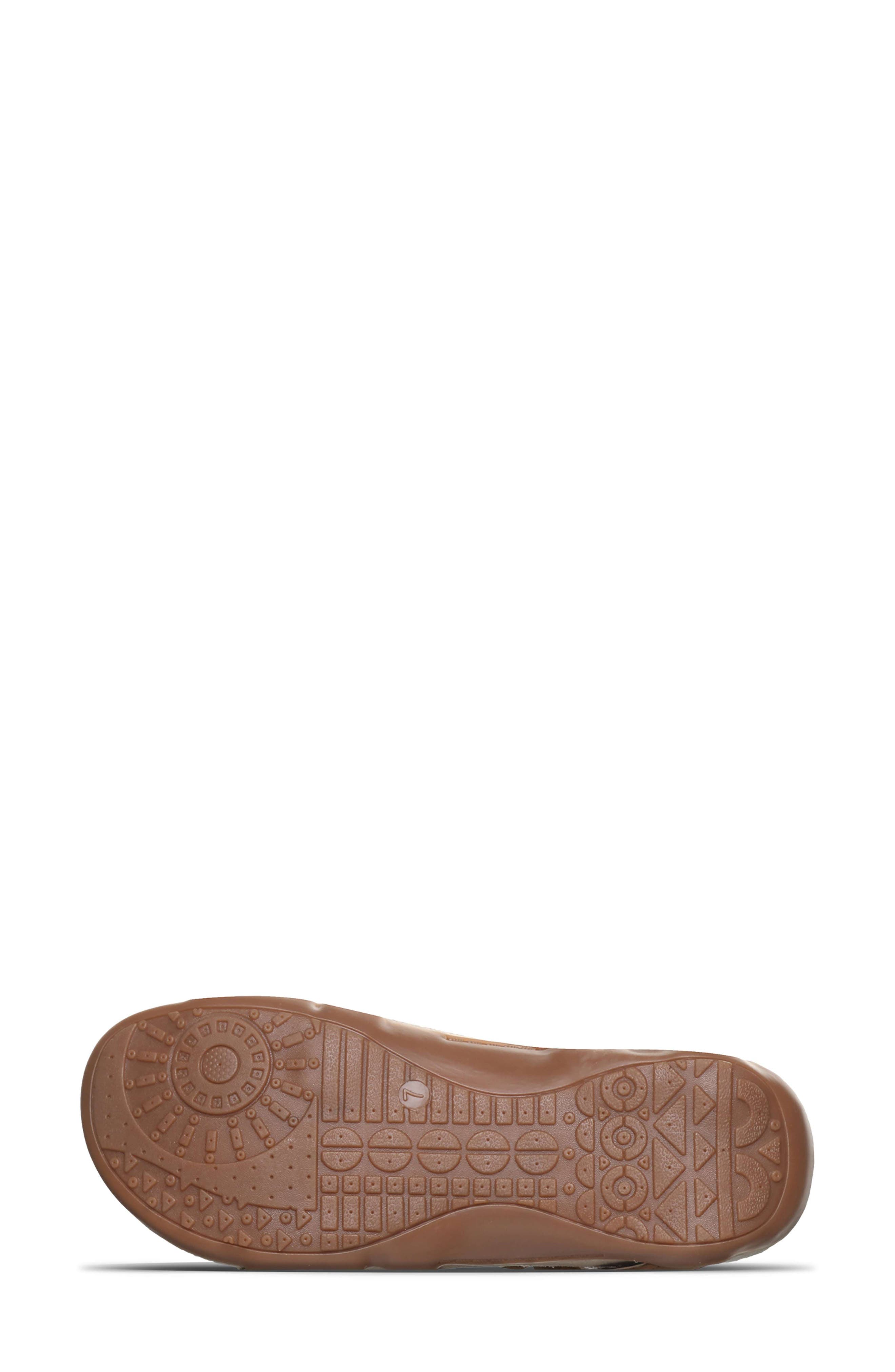 Acacia Faux Leather Slide Sandal, Alternate, color, BROWN