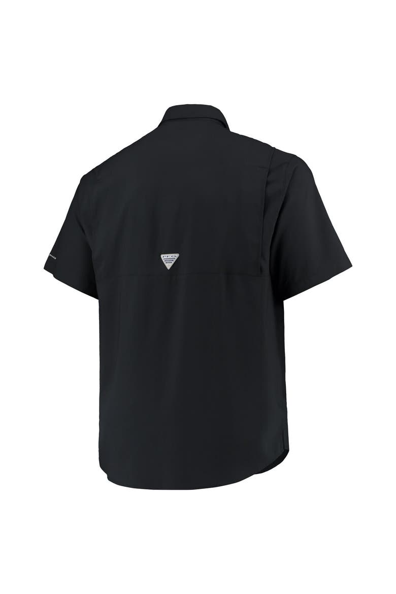 Men's Columbia Black Ohio State Buckeyes Big & Tall Tamiami Omni-Shade Button-Down Shirt, Alternate, color, Black