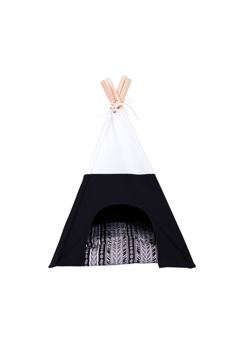 Teepee Pet Bed, Main, color, Black