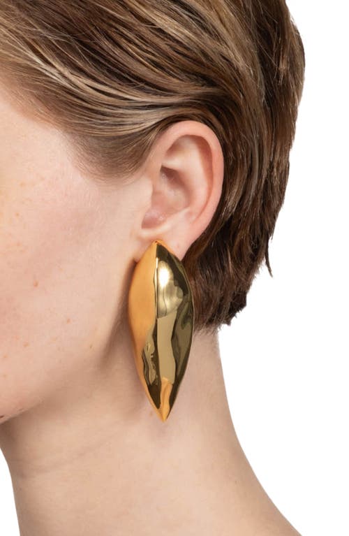 Alexis Bittar Brut Armor Clip-on Earrings In Gold