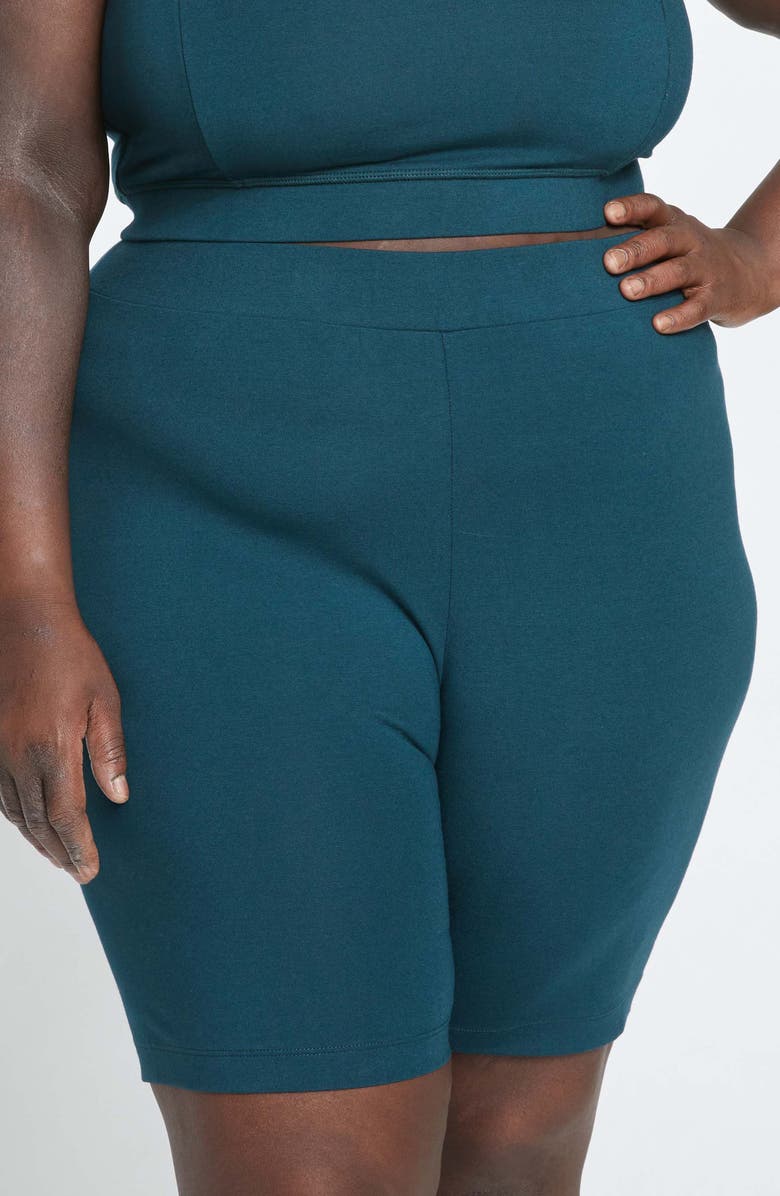 Universal Standard Roya Bike Shorts, Main, color, Deep Sea