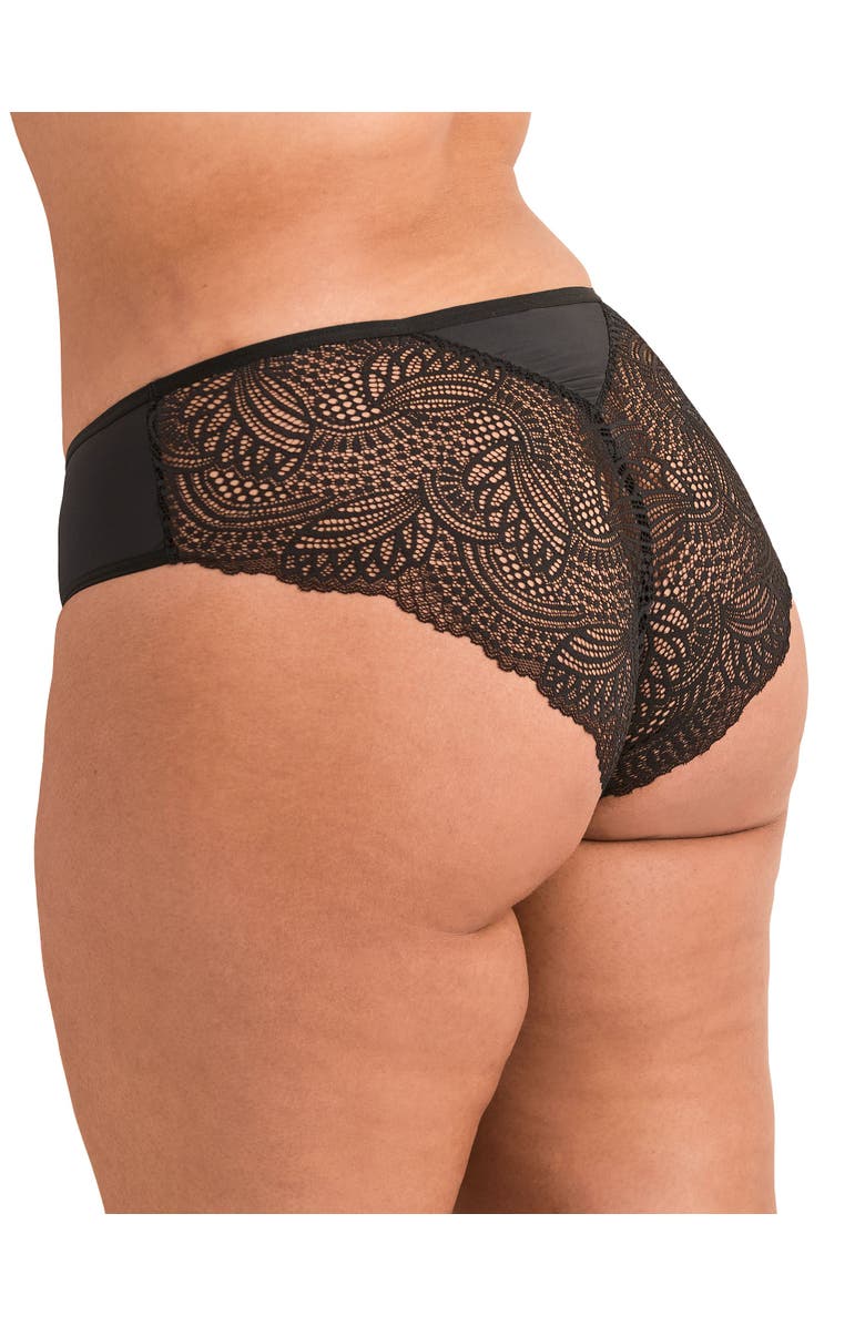 Adore Me Allyce Hipster Panties, Alternate, color, Black