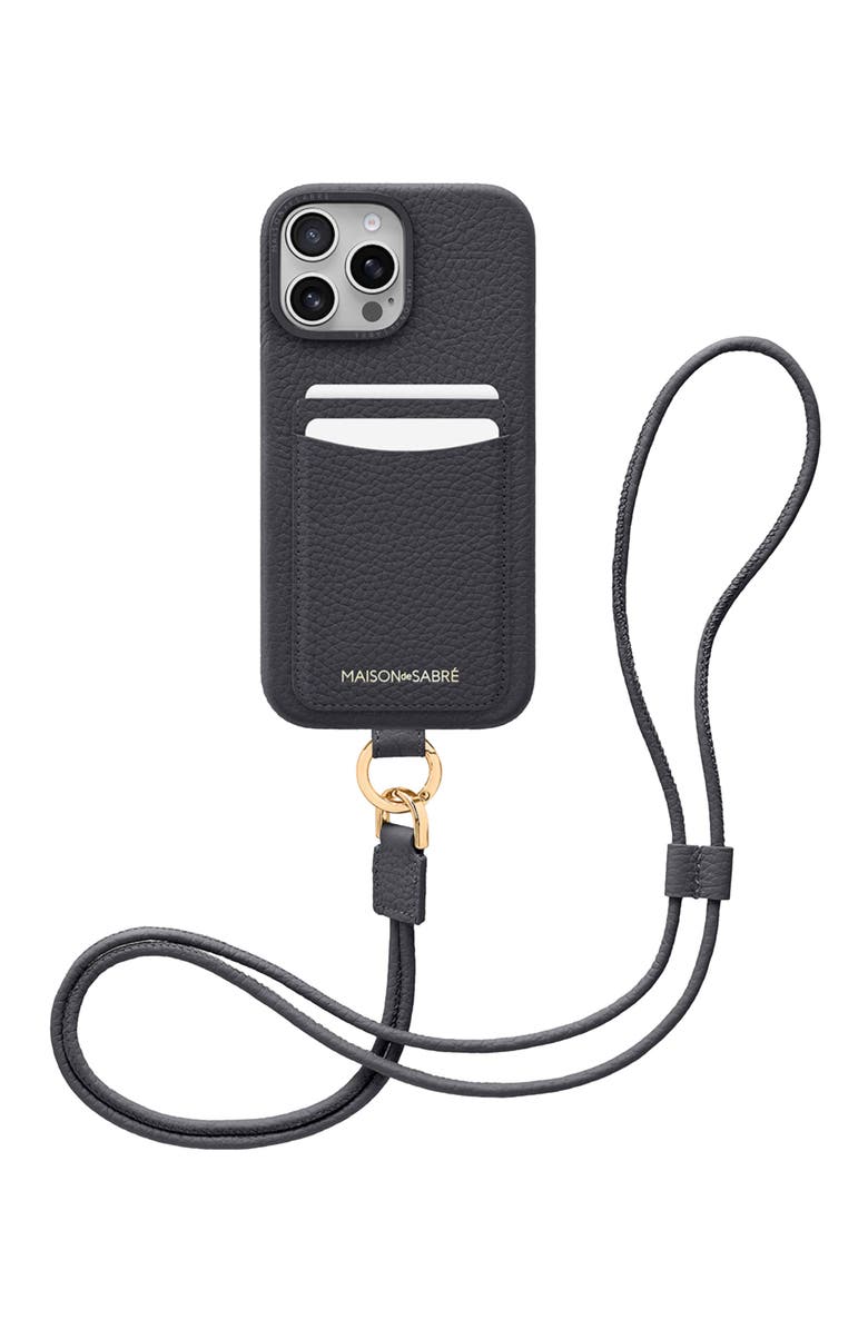 MAISON de SABRÉ Sling Phone Case, Alternate, color, Graphite Grey