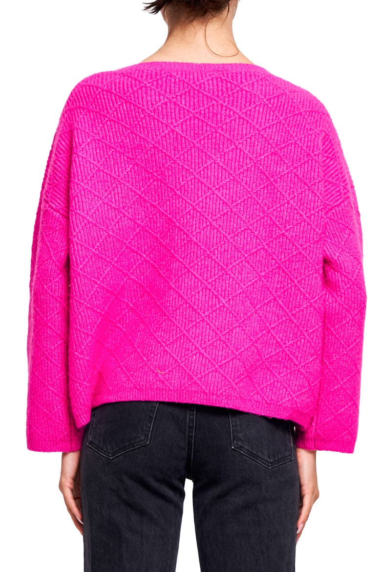 Grace Embroidered V-Neck Sweater, Alternate, color, PINK