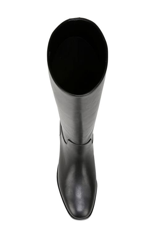 Vince Womens Leather Pull On Knee-high Boots In Black