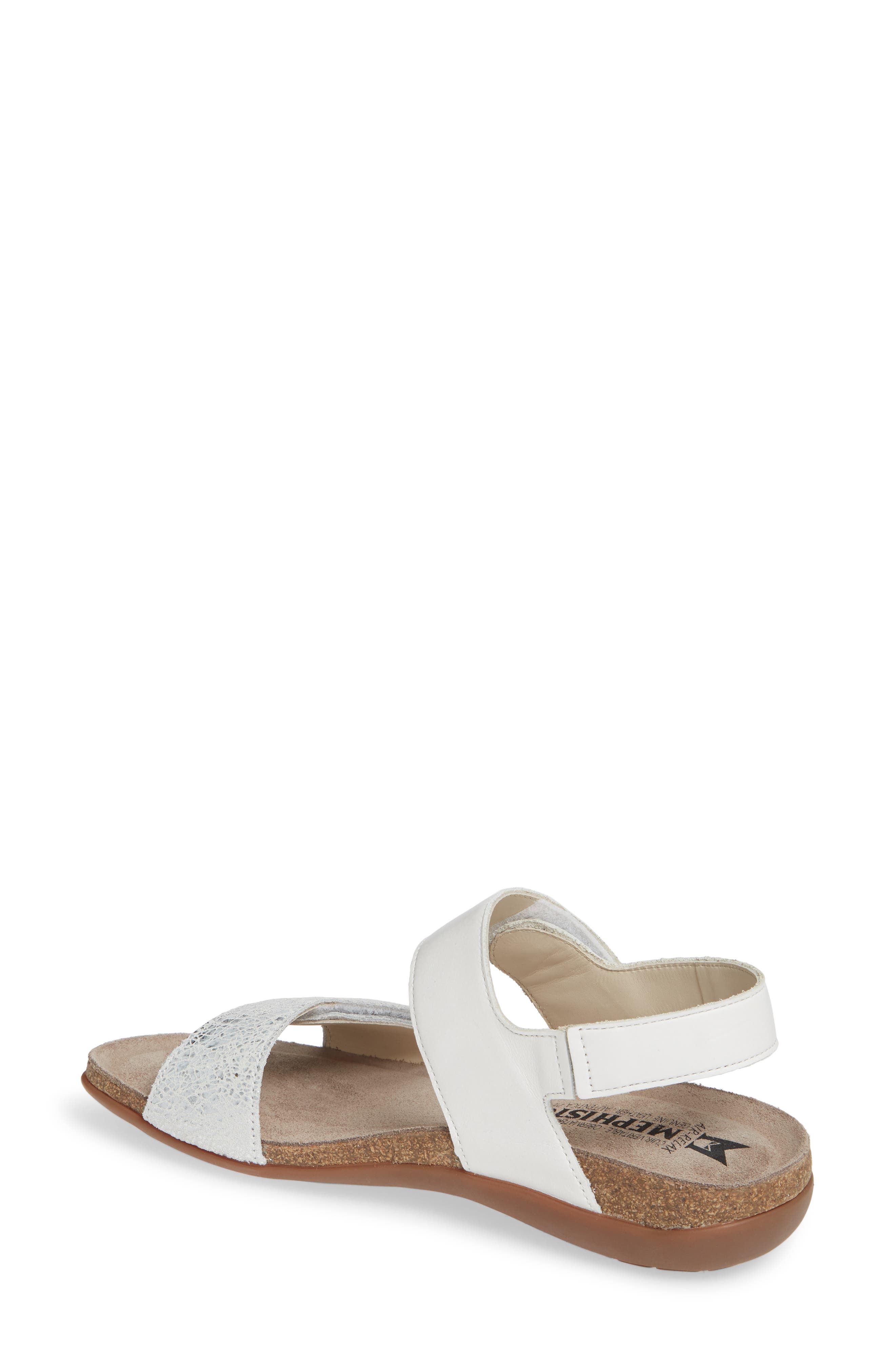 'Agave' Sandal, Alternate, color, WHITE LEATHER