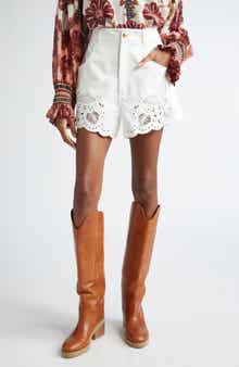 FARM Rio Richilieu Eyelet Embroidered Shorts