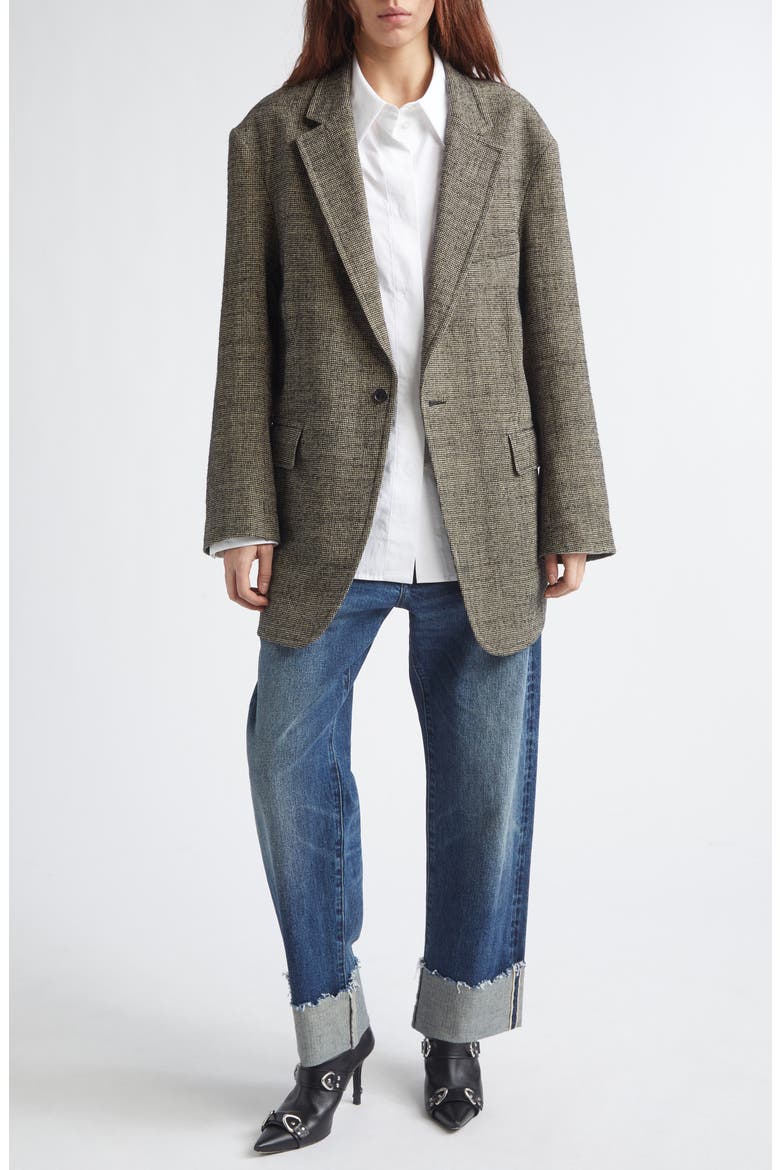 Cuffed X-Boyfriend Jeans, Alternate, color, CASLON SELVEDGE BLUE