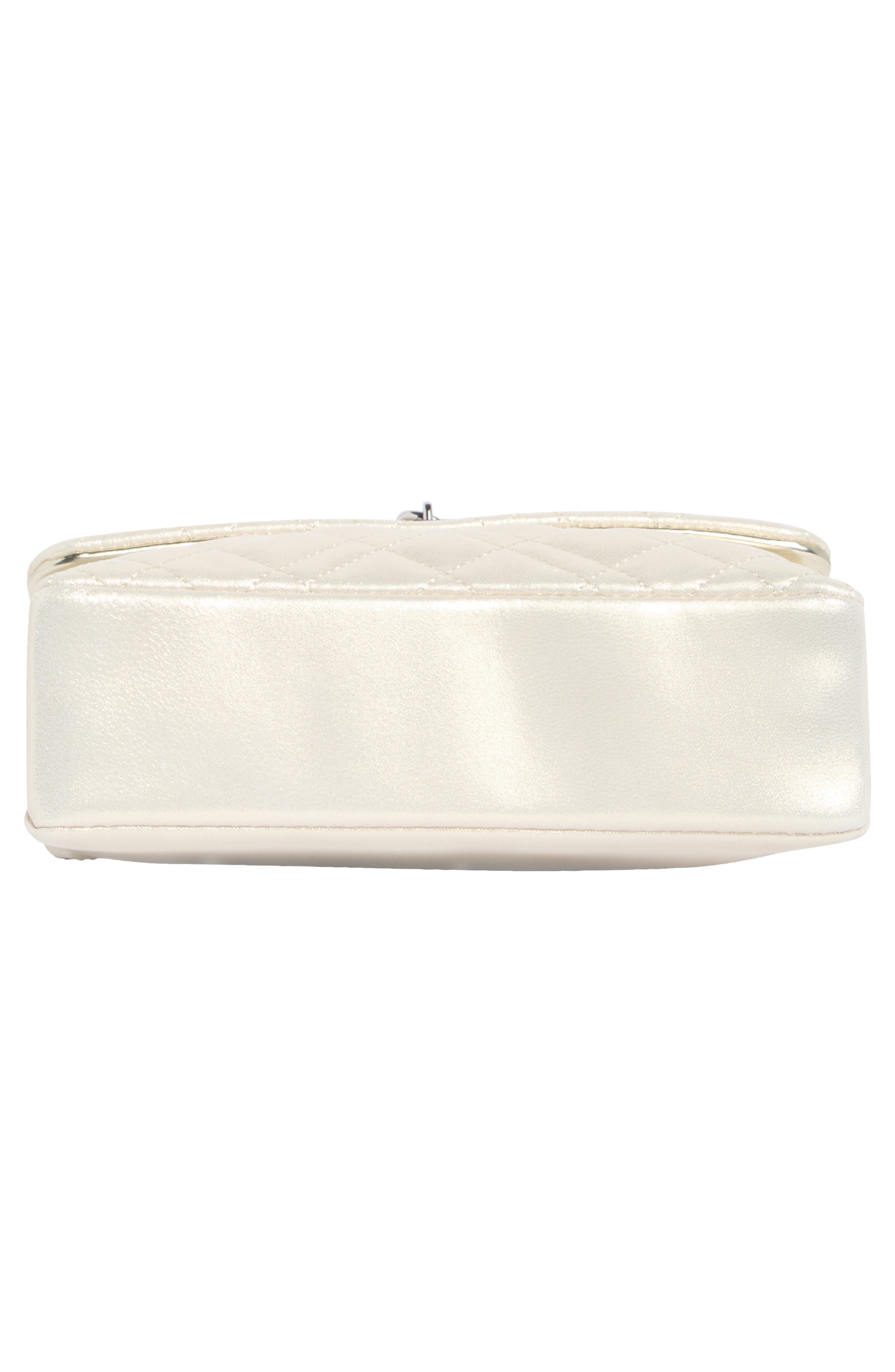 Kurt Geiger London Mini Brixton Metallic Leather Convertible Crossbody Bag, Alternate, color, Silver