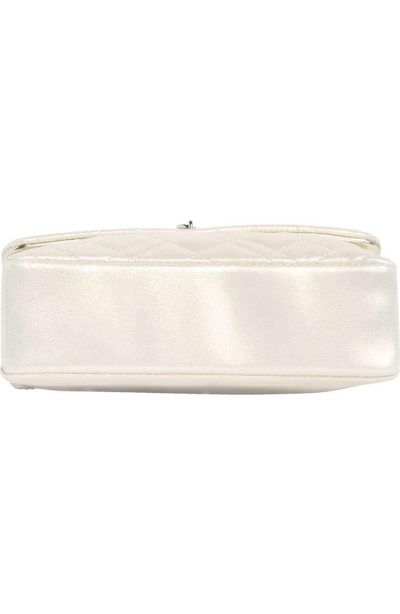 Kurt Geiger London Mini Brixton Metallic Leather Convertible Crossbody Bag, Alternate, color, Silver