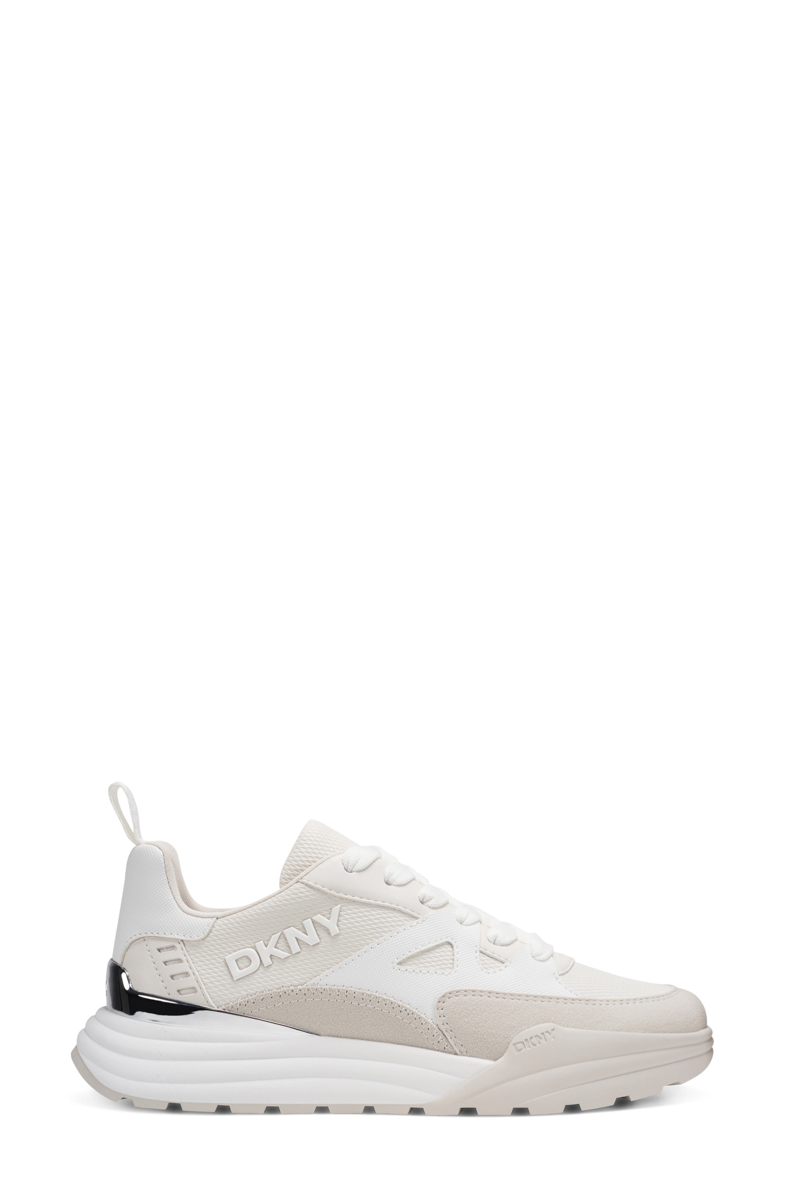 DKNY Zanira Low Top Sneaker, Alternate, color, Soft White/ White