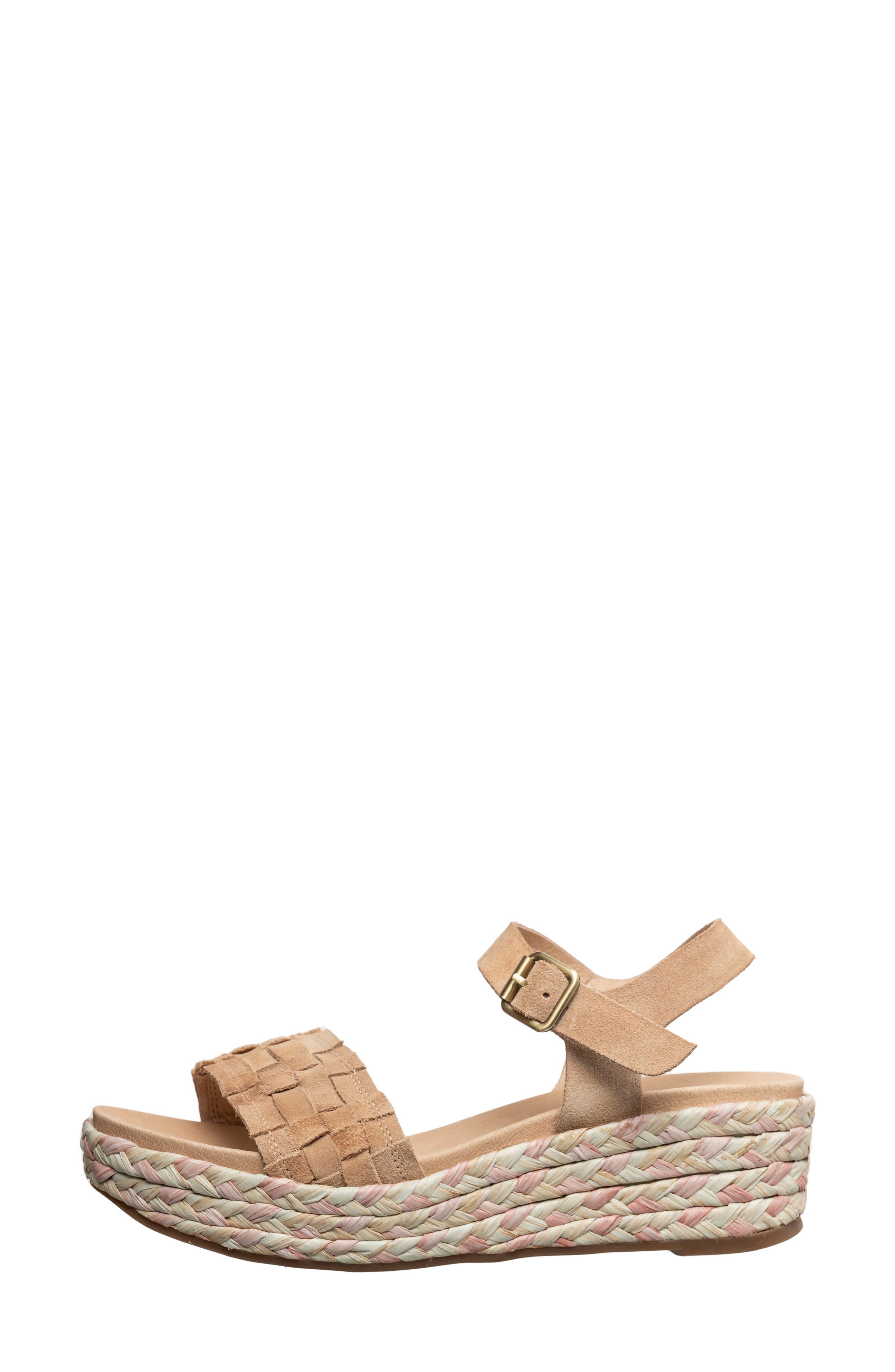 ANTELOPE Harlow Wedge Sandal, Alternate, color, Blush Suede