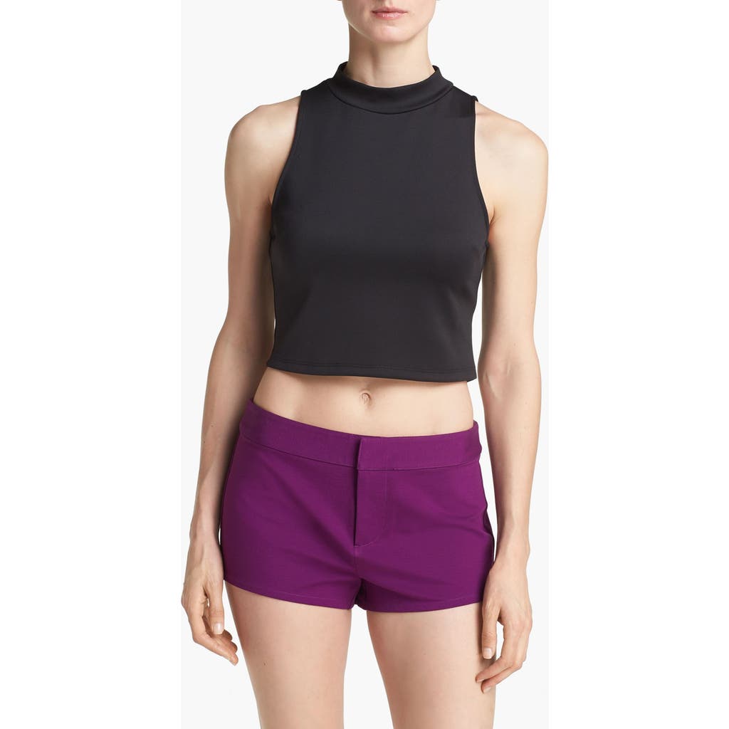 Astr The Label 'scuba' Mock Turtleneck Tank In Black