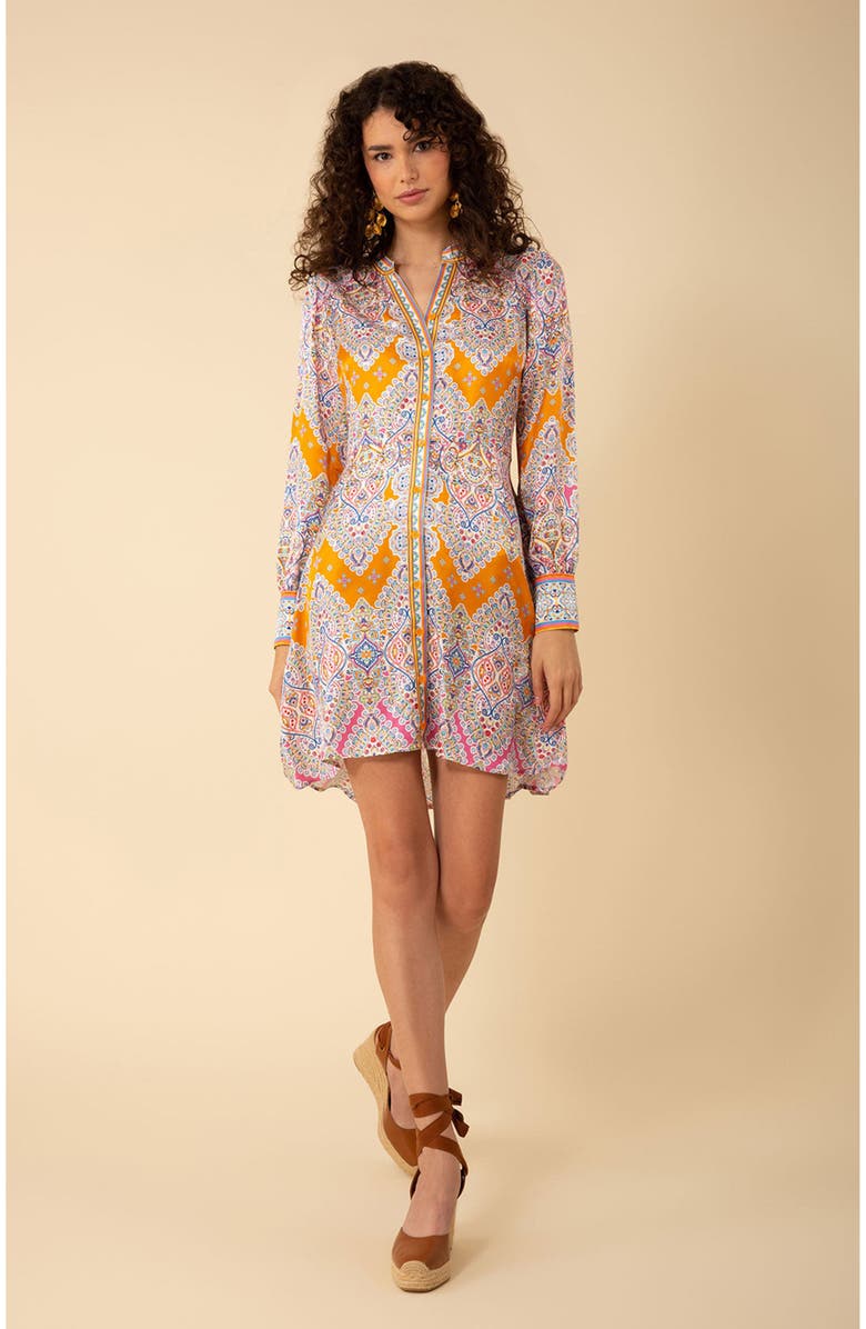 Hale Bob Kamila Charmeuse Shirtdress, Main, color,