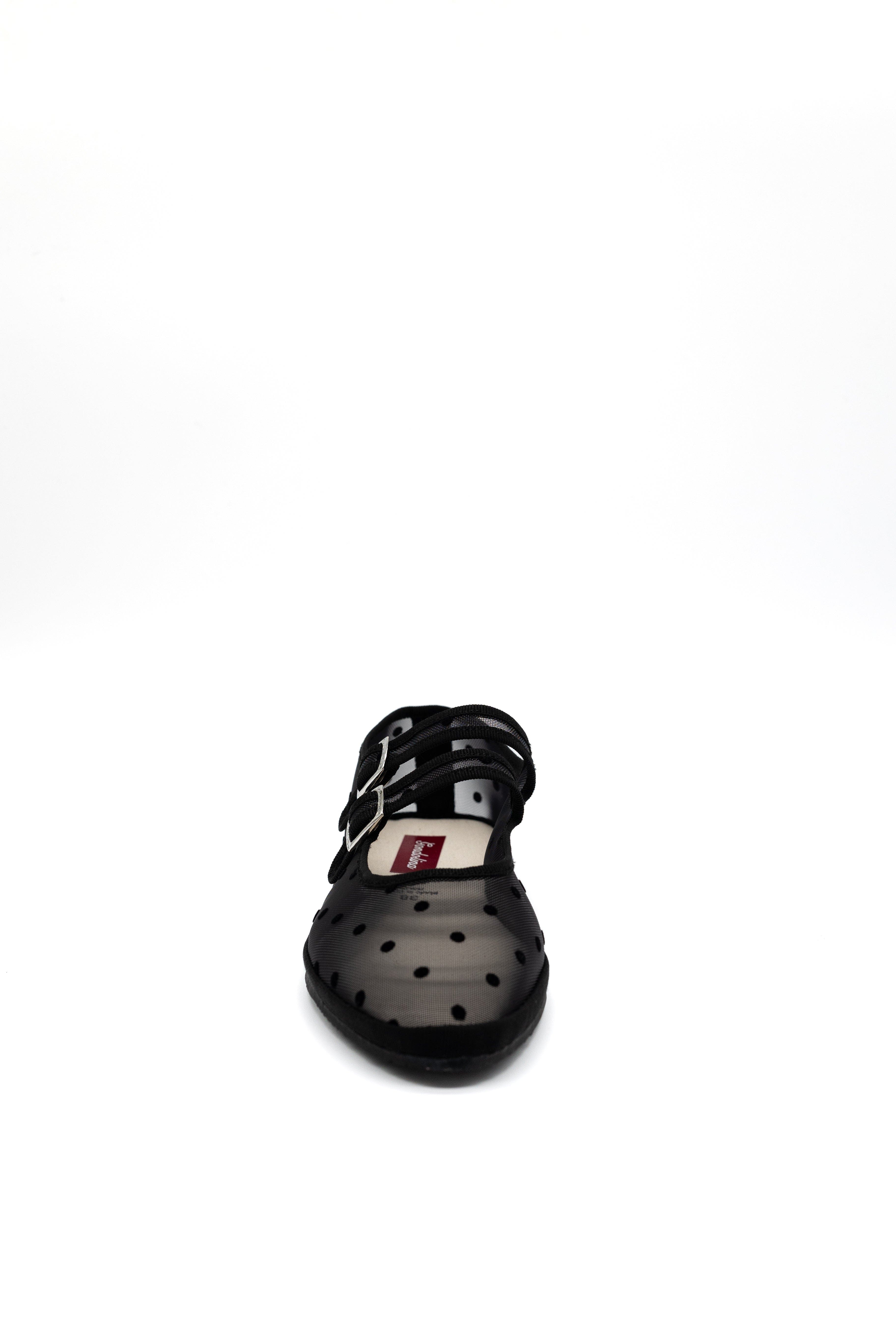 Moretta Double Strap Mary Jane Flats, Alternate, color, Black Dots