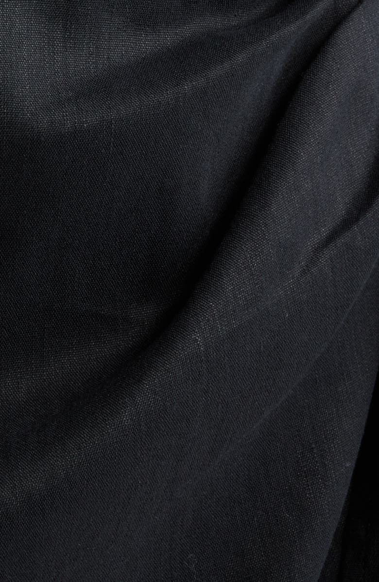 Nordstrom Cotton Blend Wrap Dress, Alternate, color, Black