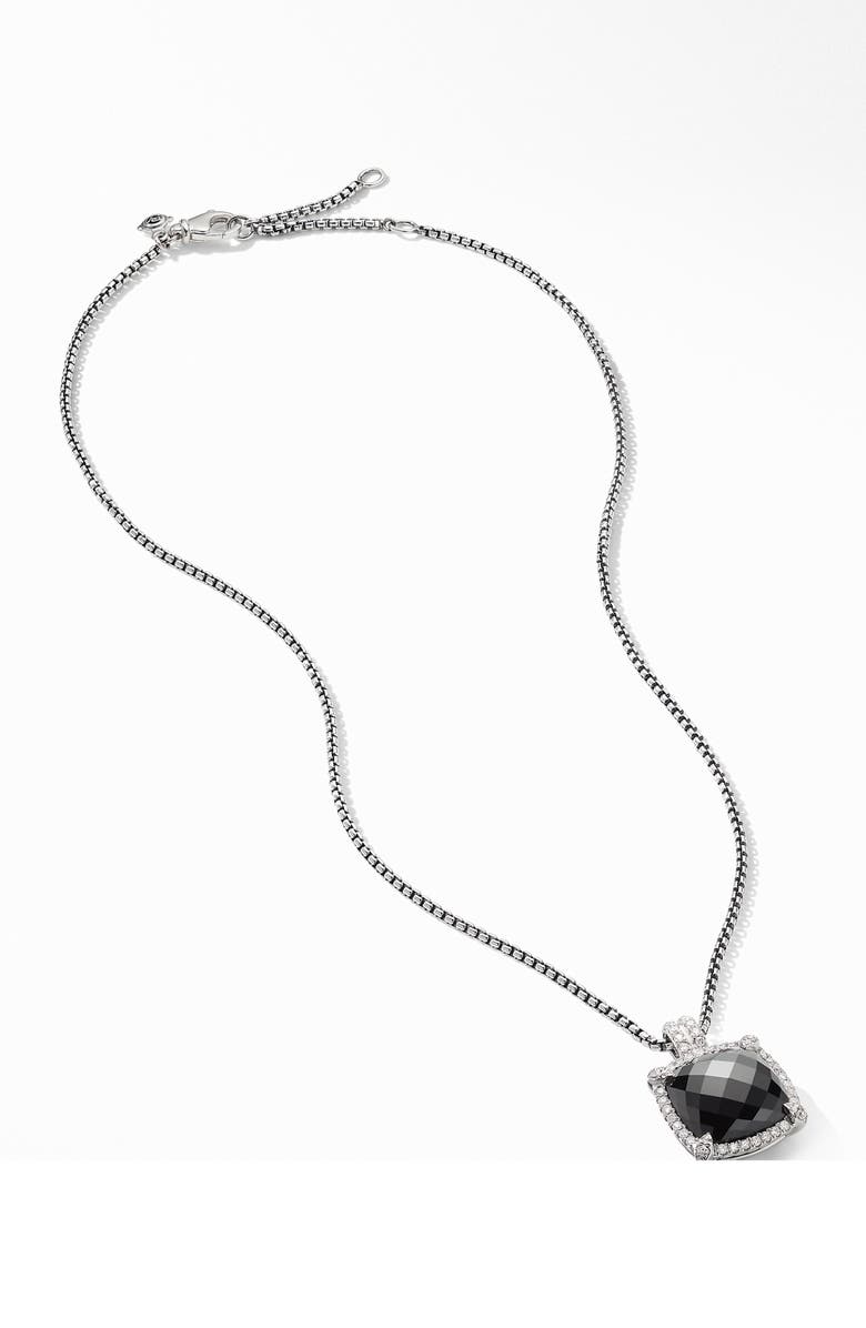 David Yurman Chatelaine<sup>®</sup> Pavé Bezel Pendant Necklace, Alternate, color,