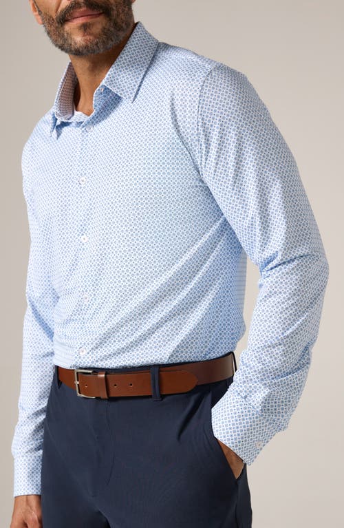 7 Diamonds Alba Wrinkle Resistant Performance Button-up Shirt In Blue