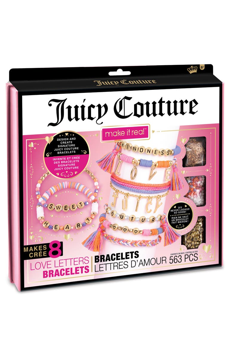Juicy Couture Love Letters Bracelets Kit Create 8 Unique Charm Bracelets, Main, color, 