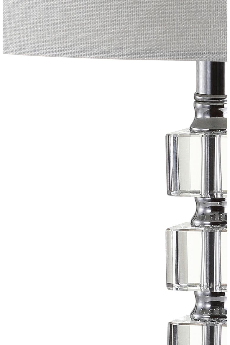 Barnard 22" LED Crystal/Metal Table Lamp, Clear, Alternate, color, Clear/Chrome