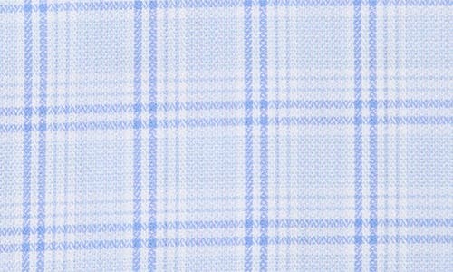 Duchamp Tailored Fit Plaid Dress Shirt In Blue