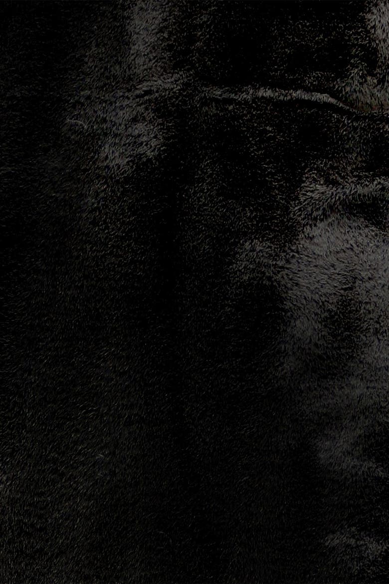 Faux Fur Rectangular Throw 3' X 5' - Black, Alternate, color, BLACK