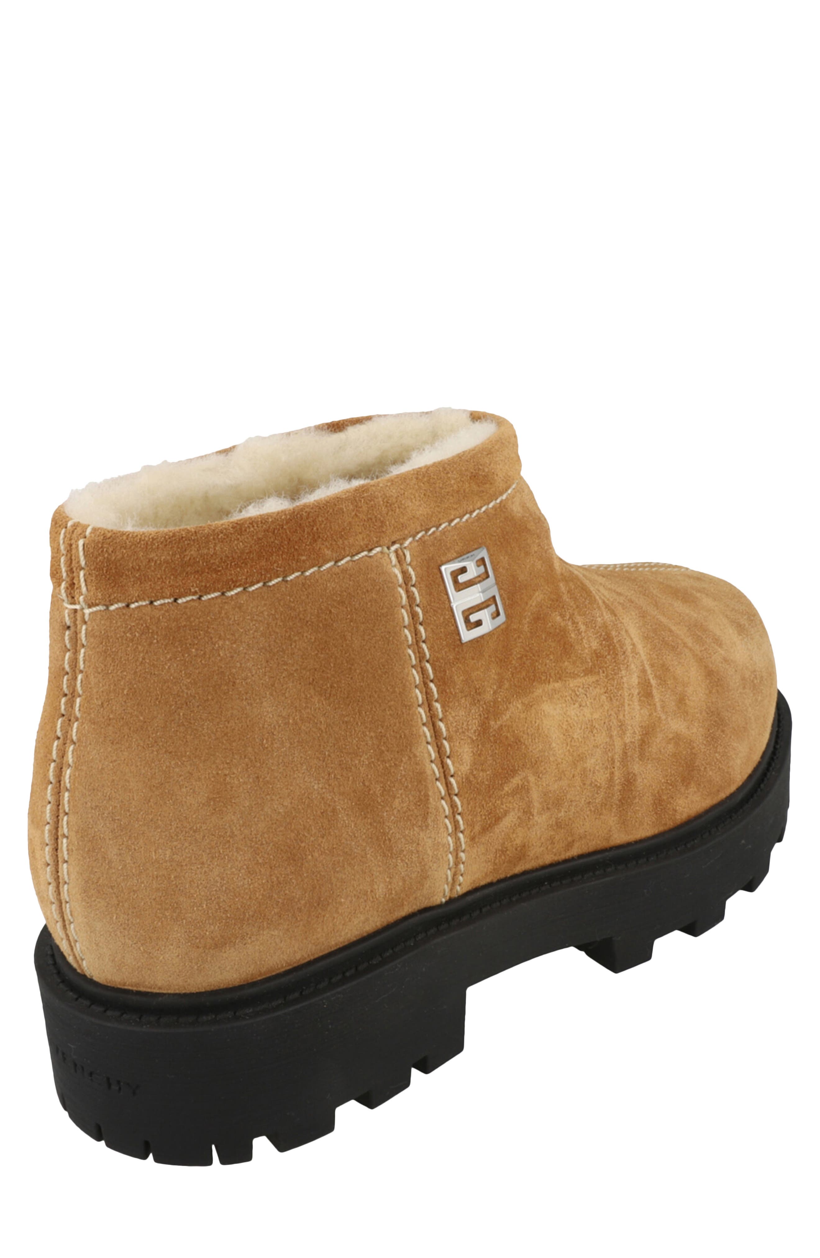 Givenchy Storm Suede Genuine Shearling Lined Boot, Alternate, color, 