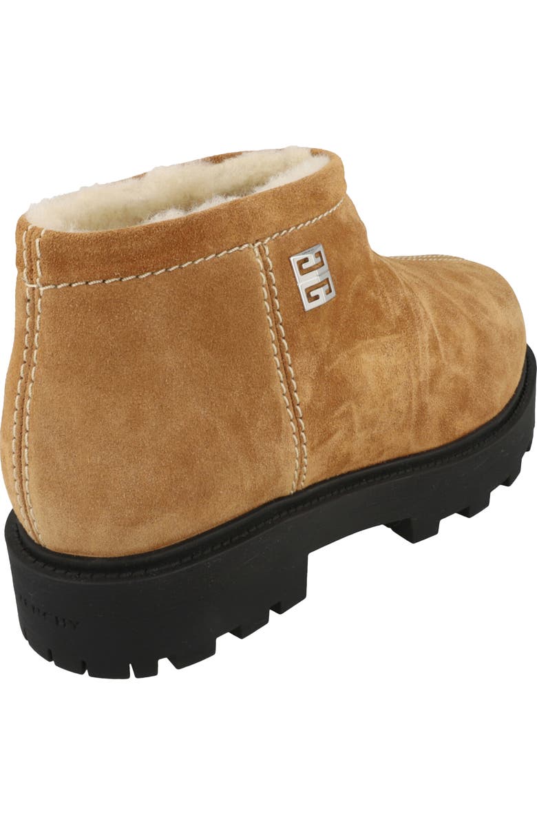 Givenchy Storm Suede Genuine Shearling Lined Boot, Alternate, color, Camel