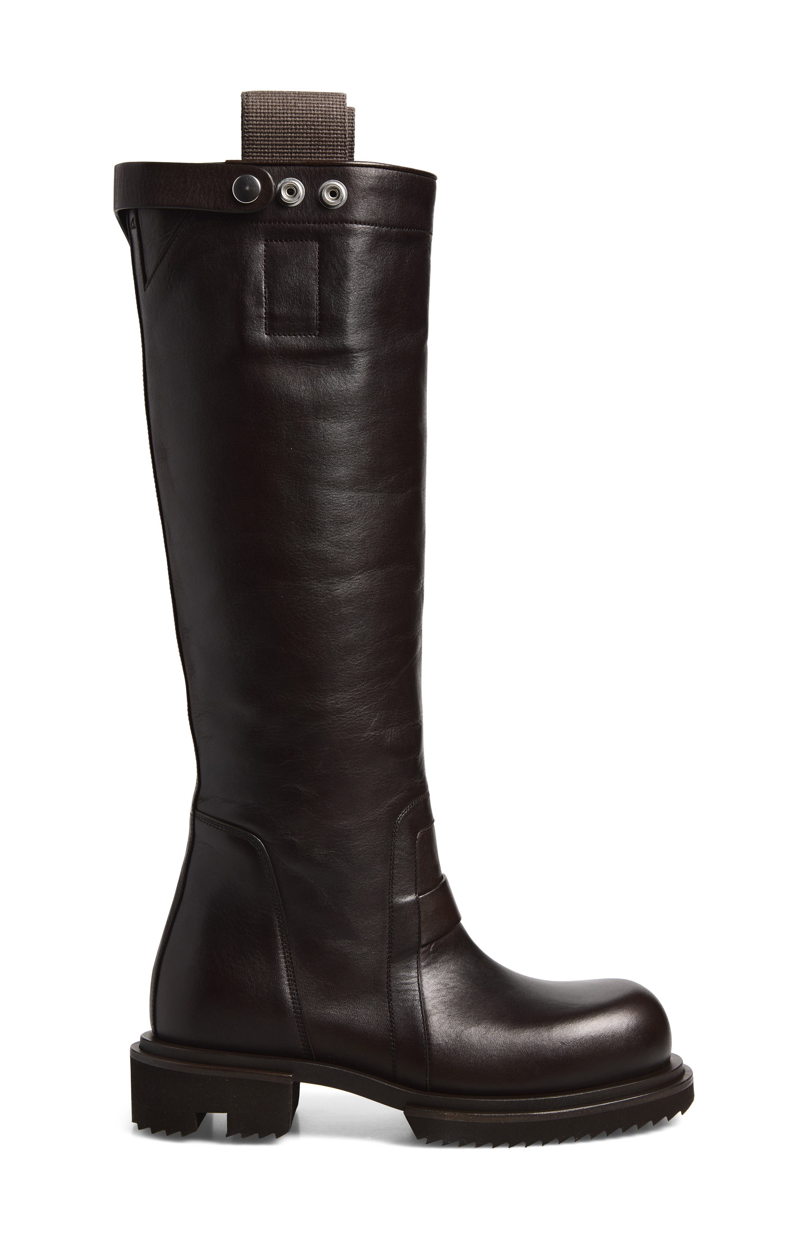 Gabe Pull-On Knee High Boot, Alternate, color, GREASE