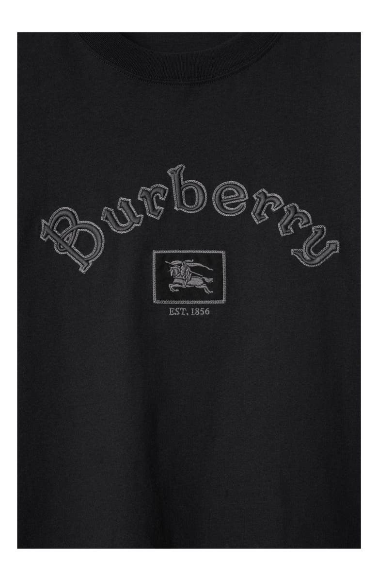 Burberry Gothic Logo Cotton T-shirt, Alternate, color, Black
